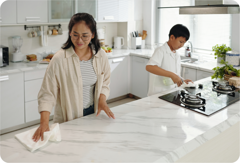 Wet Wipes in use